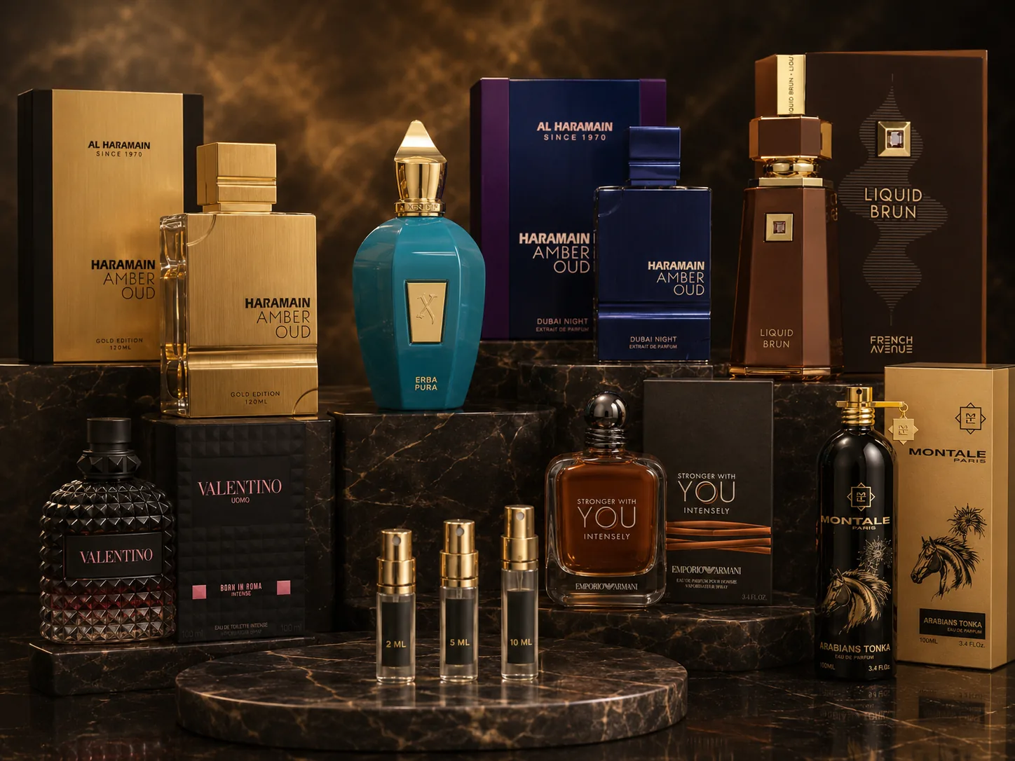 Decants: atomizadores de 2, 5 y 10 ml junto a perfumes importados originales